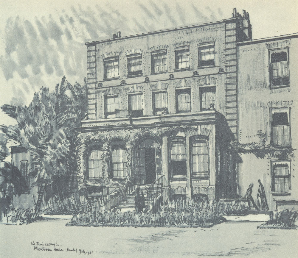 PETERSHAM. Montrose House - the Back. London. By W Fairclough 1946 old print